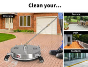 Traderight Pressure Washer Surface Cleaner With 4 Wheels Stainless 27600 kPa