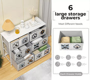 Levede 6 Chest of Drawers Storage Cabinet Tower Retro Dresser Vintage White