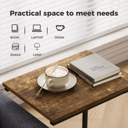 Levede C-shaped End Table Side Sofa Coffee Wood Overbed Laptop Table Industrial