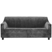 Marlow Sofa Cover High Stretch Slipcovers Soft Plush Protector 4 Seater Grey