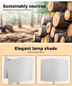Emitto LED Tripod Floor Lamp Modern Wooden Room Reading Light Adjustable Night