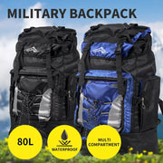 Military Backpack Tactical Camping Hiking Travel Rucksack Outdoor Trekking 80L