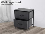 Levede Storage Cabinet Chest of 2 Drawers Tower Bed Sofa Side End Table Dresser