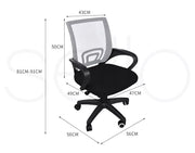 2x Levede Office Chair Gaming Computer Mesh Chairs Executive Seating Work Grey