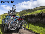 Monvelo Car Bike Rack 3 Bicycle Carrier 2'' Towbar Hitch Mount Steel Foldable