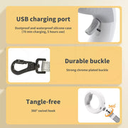 Pawz LED Dog Leash Lead Walking Rope Flashlight Heavy Duty 45kg Capacity White