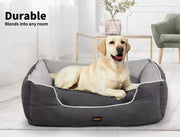 Pawz Dog Calming Beds Cat Pet Cushion Removable Washable Cover Extra Large Grey