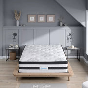 Dreamz Spring Mattres Euro Top Double Bed 5 Zone Pocket Medium Firm Memory 35cm