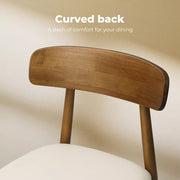 Levede 2x Dining Chairs Kitchen Chair PU Leather Rubberwood Frame Cafe Lounge