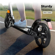 Monvelo Folding Scooter Push Kick Disc Brake Dual Suspension Commuter Adult Kids