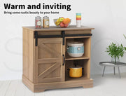 Levede Buffet Sideboard – Storage Cabinet with Sliding Barn Door for Kitchen