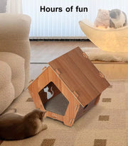 Pawz Cat Scratcher Scratching Board Corrugated Cardboard Scratch Bed Condo House