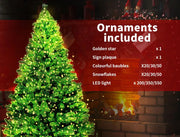 Santaco Christmas Tree Xmas Home Decorations Ornaments LED Light Green Decor