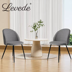 Levede 2x Dining Chairs Kitchen Cafe Lounge Chair Sofa Upholstered Padded Seat