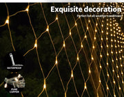 Emitto LED String Fairy Lights Net Mesh Curtain Weding Party Xmas Decor Outdoor