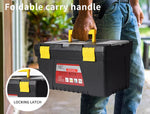 Traderight Tool Storage Set Tool Box 3 PCS Lock Organiser Portable Handle Garage