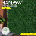 Marlow Artificial Hedge Grass Boxwood Garden Green Wall Mat Fence Outdoor x10