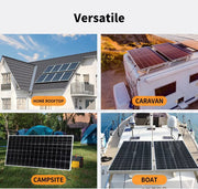 12V 350W Solar Panel Kit Mono Caravan Camping Power Controller Charging USB Home