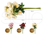 Lambu Artificial Flowers In Vase Silk Rose Bouquet Bunch 7Heads X6 Wedding Decor