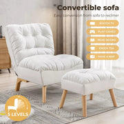 Levede Sofa Ottoman Set Accent Recliner Convertible Chair Lounge Gaming Couch