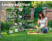 Levede 2x 4 Tier Plant Stand Shelves Garden Steel Storage Shelf Steel Frame
