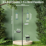 Pawz Bird Feeder Garden Metal Ornaments Outdoor Decor Hanging Wild Seed Outdoor