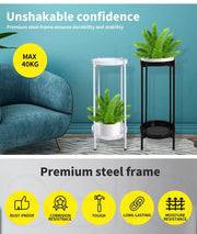 Levede Plant Stand Outdoor Indoor Metal Flower Pots Planter Garden Shelf Rack