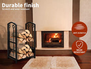 Traderight Firewood Rack 4 Fireplace Tool Log Wood Steel Large Holder Storage