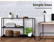 Levede 3-Tier Console Table Office Furniture Desk Hallway Side Entry Hall Shelf