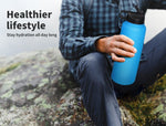Water Bottle Stainless Steel Vacuum Cup BPA Free  Sport Cycling 1.2L Blue
