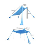 Beach Tent Cabana Camping Canopy Family Sun Shade Shelter Windproof Carry Bag