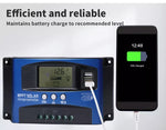 30/40/50/100A Solar Charge Controller MPPT 12V 24V Regulator Auto Dual USB