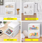 Storage Drawers Clothes Organiser Box Large Plastic Stackable Wardrobe Container