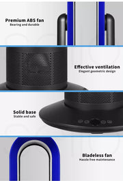 Spector Bladeless Fan Cooler Heater 2 In 1 Air Cool Sleep Timer Remote Control