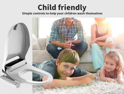 Electric Bidet Toilet Seat Cover LED Night Light Remote Control Antibacterial