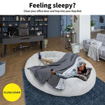 TheNapBed 1.8m Human Size Pet Bed Fluffy Calming Washing Napping Mattress Grey