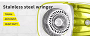 Cleanflo Spin Mop Bucket Set 360° Stainless Steel Rotating Wet Dry  Microfiber
