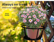 1xLevede  Flower Holder Plant Stand Hanging Pot Basket Plant Garden Wall Storage