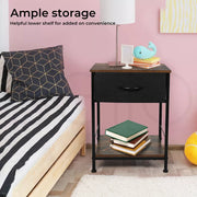 Levede Bedside Tables End Table Storage Cabinet Chest of Drawer Rustic Brown