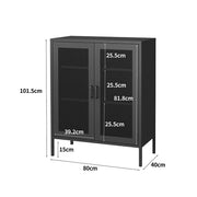 Levede Steel Storage Cabinet – Metal Kitchen Cupboard, Office Filing Bookcase