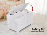 Levede Kids Toy Box Storage Chest Cabinet Container Clothes Organiser White