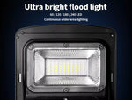 Solar Sensor Flood Light Street Radar Motion Secutiry Rechargeable Remote Timer