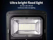 Solar Sensor Flood Light Street Radar Motion Secutiry Rechargeable Remote Timer