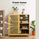 Levede Bamboo Shoe Storage Cabinet Shoes Rack Organizer 4Tier Cupboard