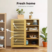 Levede Bamboo Shoe Storage Cabinet Shoes Rack Organizer 4Tier Cupboard