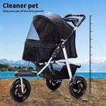 Pawz Pet Stroller Pram Dog Carrier Trailer Strollers 3 Wheels Foldable Large