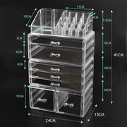 Makeup Organizer Cosmetic Acrylic Storage Organiser Box Jewellery 7/8/10 Drawers