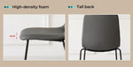 Levede Stackable Dining Chairs Kitchen Lounge Chair PU Leather Grey Set of 4