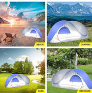 Mountview Pop Up Tent Beach Camping Tents 2-3 Person Hiking Portable Shelter Mat