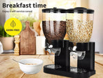Toque Double Cereal Dispenser Dry Food Storage Container Dispense Machine Black